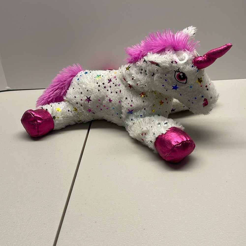 Rainbow Unicorn Plush Metallic Star Covered Stuffed Animal